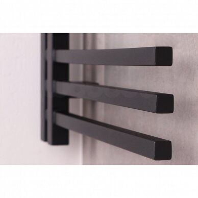 Elektrinis rankšluosčių džiovintuvas WOBBEE FLINT BLACK 50x100cm juodas matinis kairinis su tenu su laidu 1