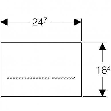 Elektroninis vandens nuleidimo mygtukas Geberit Sigma 80 Square 2 Elektroninis vandens nuleidimo mygtukas Geberit Sigma 80 Square 2