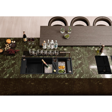 Elleci Elite Mixology granitinė plautuvė, juoda K86 1 Elleci Elite Mixology granitinė plautuvė, juoda K86 1