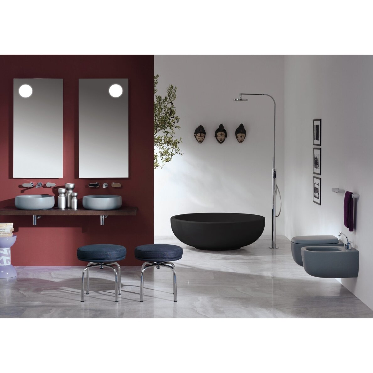 Flaminia Bonola 460x460xH14,5 pastatomas praustuvas, spalvų pasirinkimas 4 Flaminia Bonola 460x460xH14,5 pastatomas praustuvas, spalvų pasirinkimas 4
