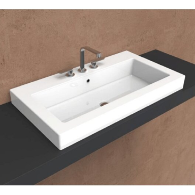 Flaminia Acquagrande 1010x550xH100 įleidžiamas praustuvas, baltas blizgus Flaminia Acquagrande 1010x550xH100 įleidžiamas praustuvas, baltas blizgus