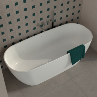 Flaminia Play lieto akmens vonia 170x72 cm, spalvų pasirinkimas