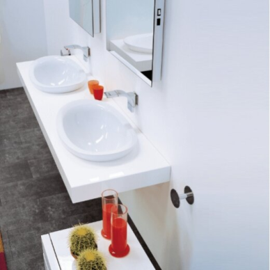 Flaminia Io 600x504xH275 įleidžiamas praustuvas, spalvų pasirinkimas 2