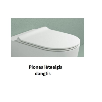 Flaminia Link 560x360xH420 pristatomas klozetas su lėtaeigiu dangčiu, spalvų pasirinkimas 1