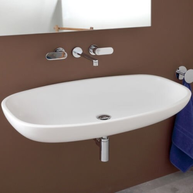 Flaminia Nuda 950x545xH170 pastatomas arba pakabinamas praustuvas, baltas blizgus