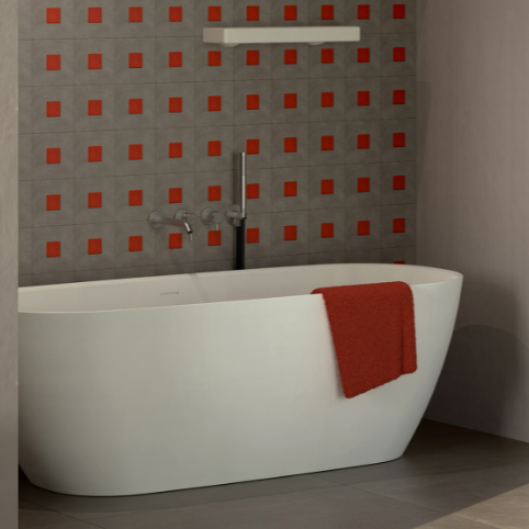 Flaminia Play lieto akmens vonia 170x72 cm, spalvų pasirinkimas 1