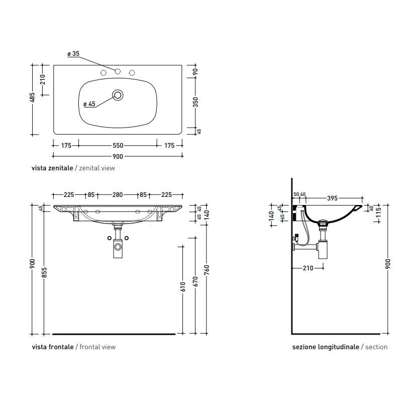 Flaminia Nudaflat 900x485xH140 pakabinamas praustuvas, spalvų pasirinkimas 5 Flaminia Nudaflat 900x485xH140 pakabinamas praustuvas, spalvų pasirinkimas 5