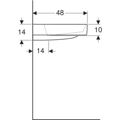 Geberit ONE praustuvas CleanDrain 60x48cm Geberit ONE praustuvas CleanDrain 60x48cm