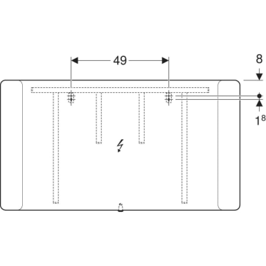 Geberit Option veidrodis su apšvietimu, stačiakampio formos, apšvietimas veidrodžio šonuose, 120x65cm Geberit Option veidrodis su apšvietimu, stačiakampio formos, apšvietimas veidrodžio šonuose, 120x65cm