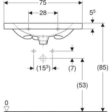 Geberit Acanto spintelė su praustuvu 75cm plotis, pasirenkama spalva 5 Geberit Acanto spintelė su praustuvu 75cm plotis, pasirenkama spalva 5