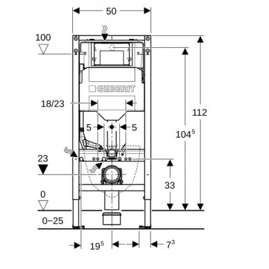 Geberit Duofix potinkinis WC rėmas, Sigma bakelis 2 Geberit Duofix potinkinis WC rėmas, Sigma bakelis 2