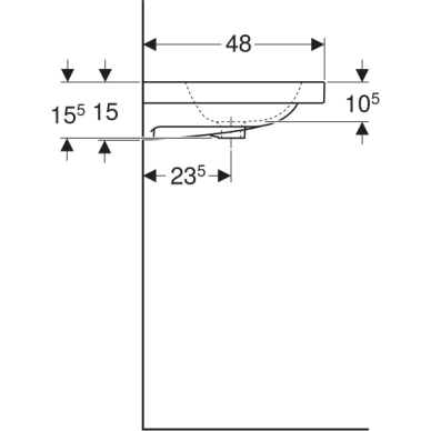Geberit iCon Light praustuvas 120x48cm 1