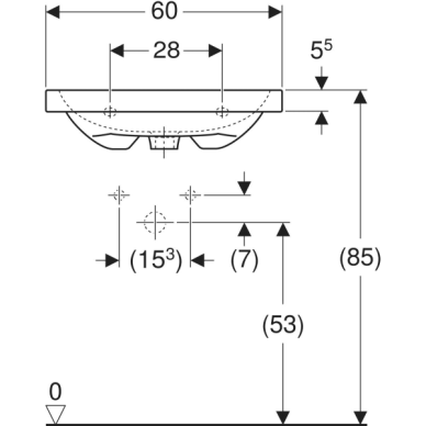 Geberit iCon Light praustuvas 60x48cm 2