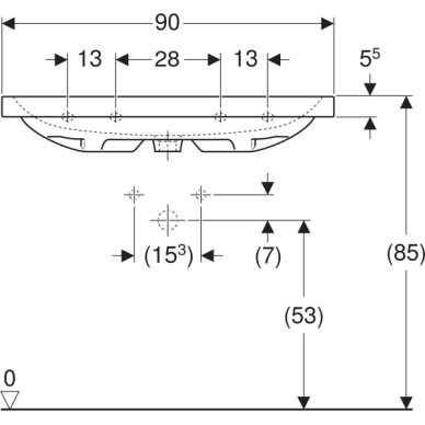 Geberit iCon Light praustuvas 90x48cm 2 Geberit iCon Light praustuvas 90x48cm 2