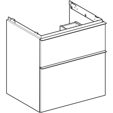 Geberit iCon spintelė praustuvui, su dviem stalčiais, 60cm, pasirenkama spalva, 4 Geberit iCon spintelė praustuvui, su dviem stalčiais, 60cm, pasirenkama spalva, 4
