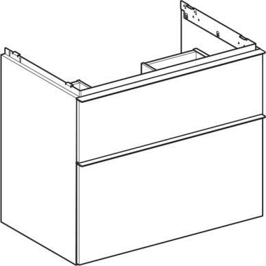 Geberit iCon spintelė praustuvui, su dviem stalčiais, 75cm, pasirenkama spalva, 4 Geberit iCon spintelė praustuvui, su dviem stalčiais, 75cm, pasirenkama spalva, 4