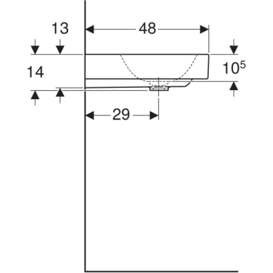 Geberit ONE praustuvas 90x48cm 1 Geberit ONE praustuvas 90x48cm 1