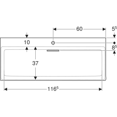 Geberit ONE praustuvas CleanDrain 120x48cm 3 Geberit ONE praustuvas CleanDrain 120x48cm 3
