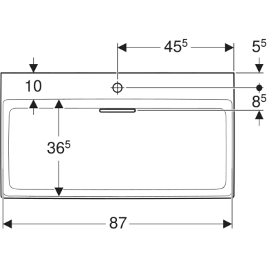 Geberit ONE praustuvas CleanDrain 90x48cm 3