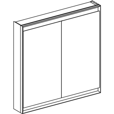 Geberit ONE veidrodinė spintelė su ComfortLight ir dvejomis durelėmis, virštinkinio montavimo, 90x95cm 4