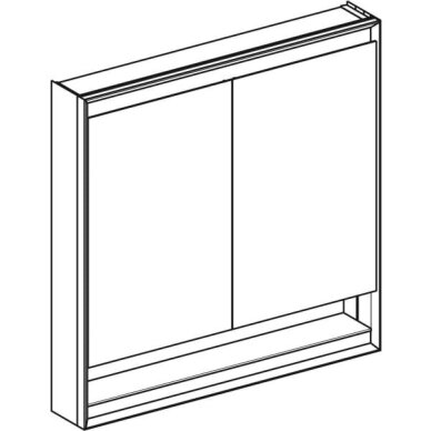 Geberit ONE veidrodinė spintelė su niša ir ComfortLight, su dvejomis durelėmis, virštinkinio montavimo, 90x90cm 4 Geberit ONE veidrodinė spintelė su niša ir ComfortLight, su dvejomis durelėmis, virštinkinio montavimo, 90x90cm 4