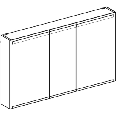 Geberit Option veidrodinė spintelė su apšvietimu ir trejomis durelėmis 120x70cm 4