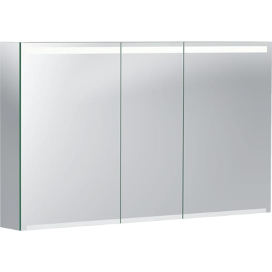 Geberit Option veidrodinė spintelė su apšvietimu ir trejomis durelėmis 120x70cm Geberit Option veidrodinė spintelė su apšvietimu ir trejomis durelėmis 120x70cm