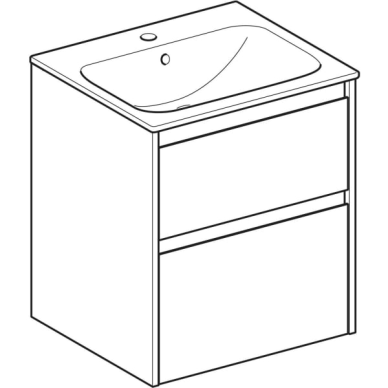 Geberit Selnova Square plonos konstrukcijos baldinio praustuvo rinkinys su apatine spintele, dviejų stalčių, 55cm, pasirenkama spalva 4 Geberit Selnova Square plonos konstrukcijos baldinio praustuvo rinkinys su apatine spintele, dviejų stalčių, 55cm, pasirenkama spalva 4