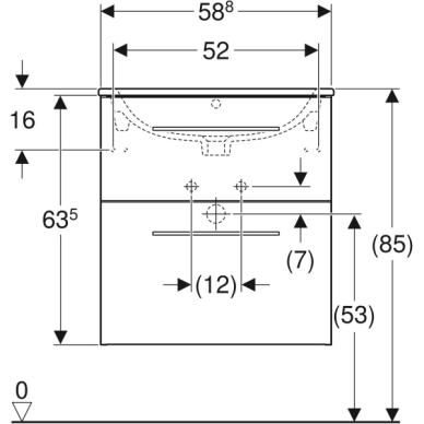 Geberit Selnova Square plonos konstrukcijos baldinio praustuvo rinkinys su apatine spintele, dviejų stalčių, 60cm, spalvų pasirinkimas 2 Geberit Selnova Square plonos konstrukcijos baldinio praustuvo rinkinys su apatine spintele, dviejų stalčių, 60cm, spalvų pasirinkimas 2