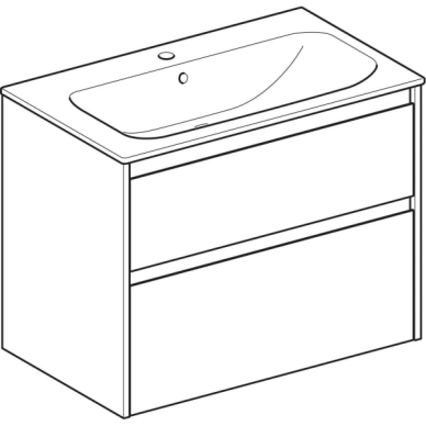 Geberit Selnova Square plonos konstrukcijos baldinio praustuvo rinkinys su apatine spintele, dviejų stalčių, 80cm, pasirenkama spalva 4 Geberit Selnova Square plonos konstrukcijos baldinio praustuvo rinkinys su apatine spintele, dviejų stalčių, 80cm, pasirenkama spalva 4