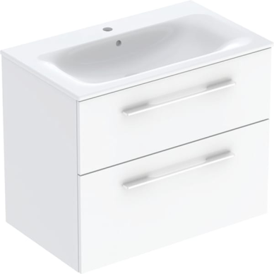 Geberit Selnova Square plonos konstrukcijos baldinio praustuvo rinkinys su apatine spintele, dviejų stalčių, 80cm, spalvų pasirinkimas Geberit Selnova Square plonos konstrukcijos baldinio praustuvo rinkinys su apatine spintele, dviejų stalčių, 80cm, spalvų pasirinkimas