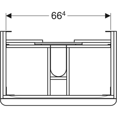 Geberit Smyle spintelė praustuvui, stačiakampio formos, su dviem stalčiais, 75cm plotis 3 Geberit Smyle spintelė praustuvui, stačiakampio formos, su dviem stalčiais, 75cm plotis 3