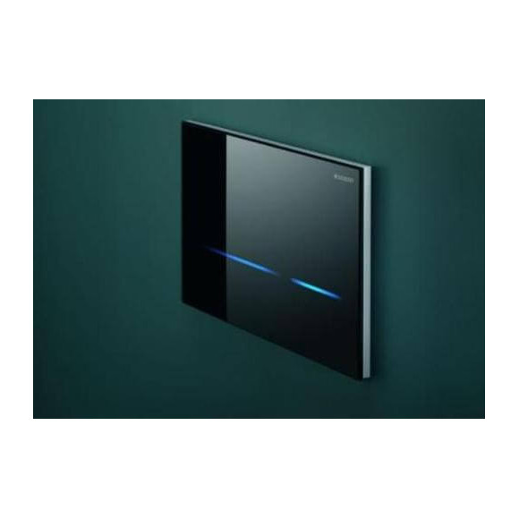 Geberit Sigma elektroninis vandens nuleidimo klavišas be transformatoriaus, juodas stiklas 1