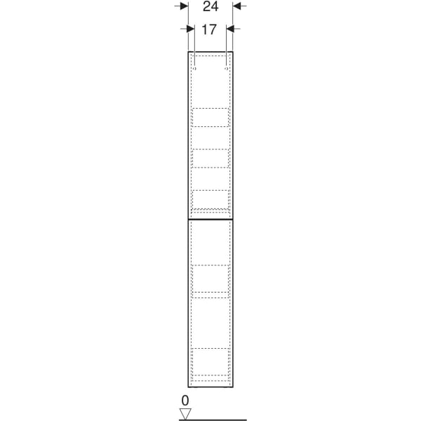 Geberit aukšta spintelė dviem ištraukiamais skyriais, 24x180cm, pasirenkama spalva 2 Geberit aukšta spintelė dviem ištraukiamais skyriais, 24x180cm, pasirenkama spalva 2