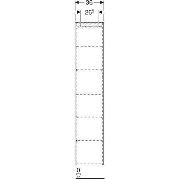 Geberit aukšta spintelė su vienomis durelėmis 36x180cm, pasirenkama spalva 2 Geberit aukšta spintelė su vienomis durelėmis 36x180cm, pasirenkama spalva 2