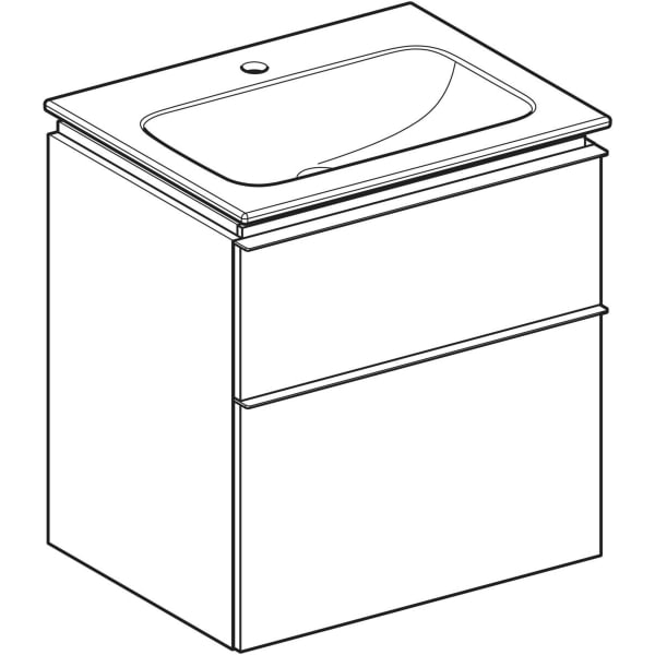 Geberit iCon baldinio praustuvo plonos konstrukcijos rinkinys, su spintele, dviem stalčiais ir praustuvo jungtimi 60cm, pasirenkama spalva 4 Geberit iCon baldinio praustuvo plonos konstrukcijos rinkinys, su spintele, dviem stalčiais ir praustuvo jungtimi 60cm, pasirenkama spalva 4