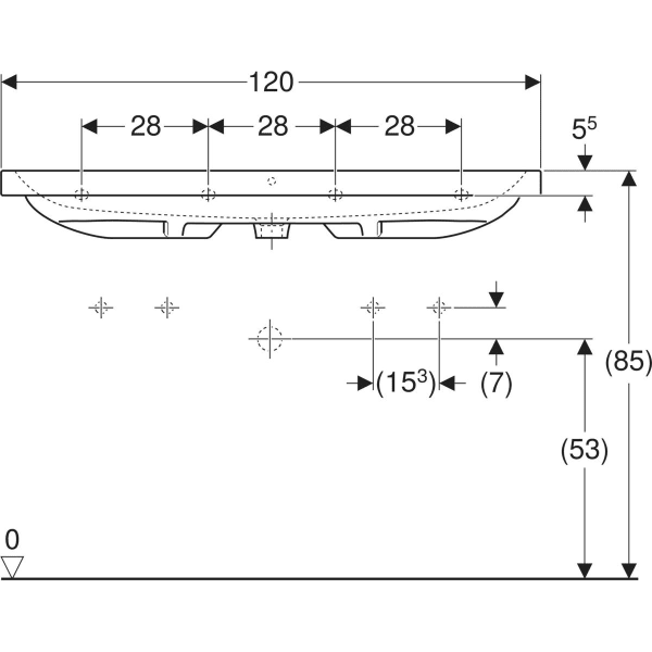 Geberit iCon Light praustuvas 120x48cm 2