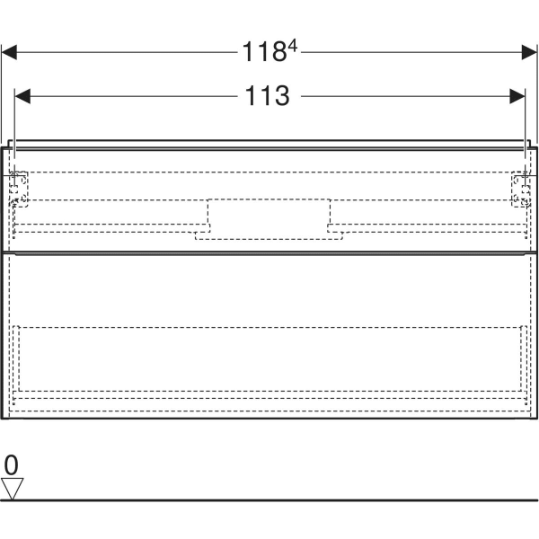 Geberit iCon spintelė praustuvui, su dviem stalčiais, 120cm, pasirenkama spalva 2 Geberit iCon spintelė praustuvui, su dviem stalčiais, 120cm, pasirenkama spalva 2