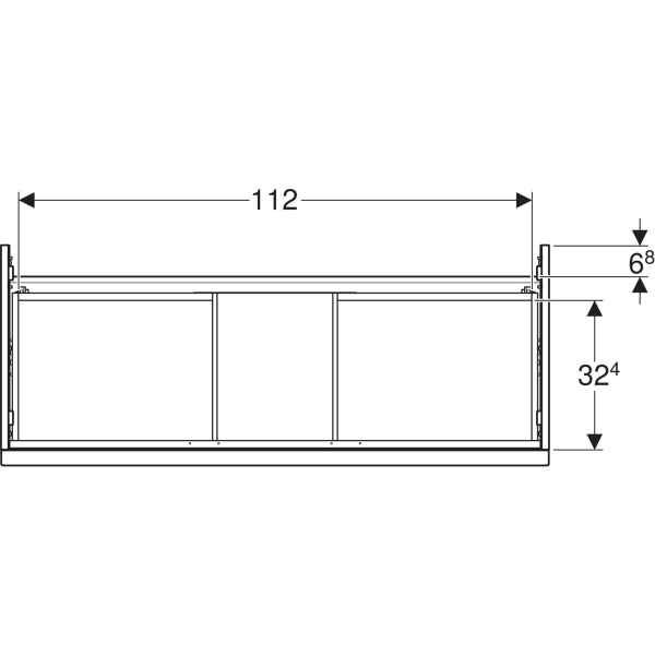 Geberit iCon spintelė praustuvui, su dviem stalčiais, 120cm, pasirenkama spalva 3 Geberit iCon spintelė praustuvui, su dviem stalčiais, 120cm, pasirenkama spalva 3