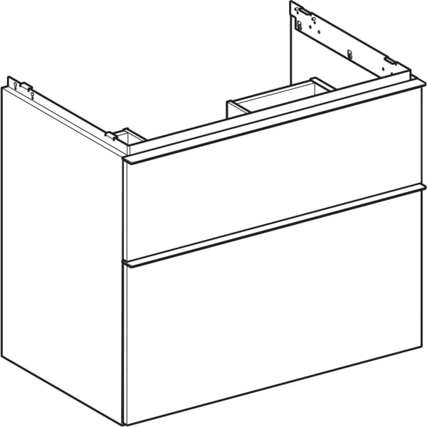 Geberit iCon spintelė praustuvui, su dviem stalčiais, 75cm, pasirenkama spalva, 4 Geberit iCon spintelė praustuvui, su dviem stalčiais, 75cm, pasirenkama spalva, 4