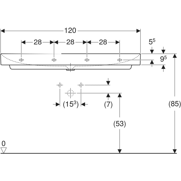 Geberit ONE praustuvas 120x48cm 2