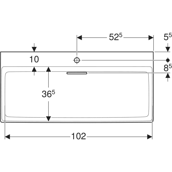 Geberit ONE praustuvas CleanDrain 105x48cm 3 Geberit ONE praustuvas CleanDrain 105x48cm 3