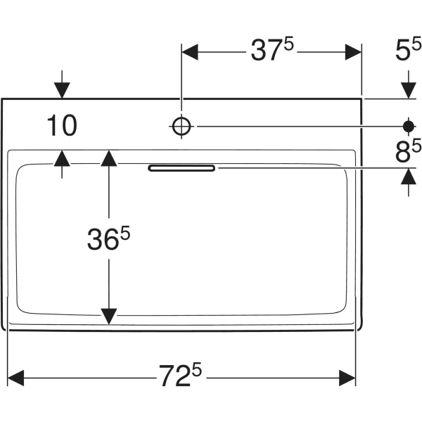 Geberit ONE praustuvas CleanDrain 75x48cm 3