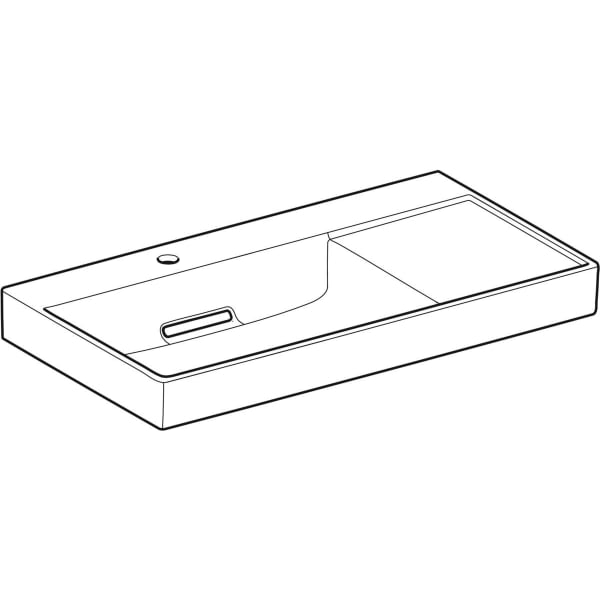 Geberit ONE praustuvas CleanDrain su daiktų laikymo paviršiumi dešinėje 90x48cm 4 Geberit ONE praustuvas CleanDrain su daiktų laikymo paviršiumi dešinėje 90x48cm 4