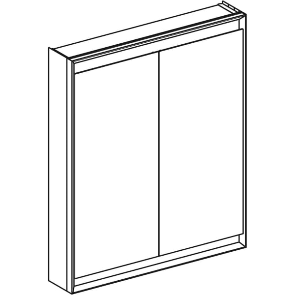 Geberit ONE veidrodinė spintelė su ComfortLight ir dvejomis durelėmis, virštinkinio montavimo, 75x95cm 4