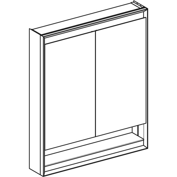 Geberit ONE veidrodinė spintelė su niša ir ComfortLight, su dvejomis durelėmis, virštinkinio montavimo, 75x90cm 4 Geberit ONE veidrodinė spintelė su niša ir ComfortLight, su dvejomis durelėmis, virštinkinio montavimo, 75x90cm 4
