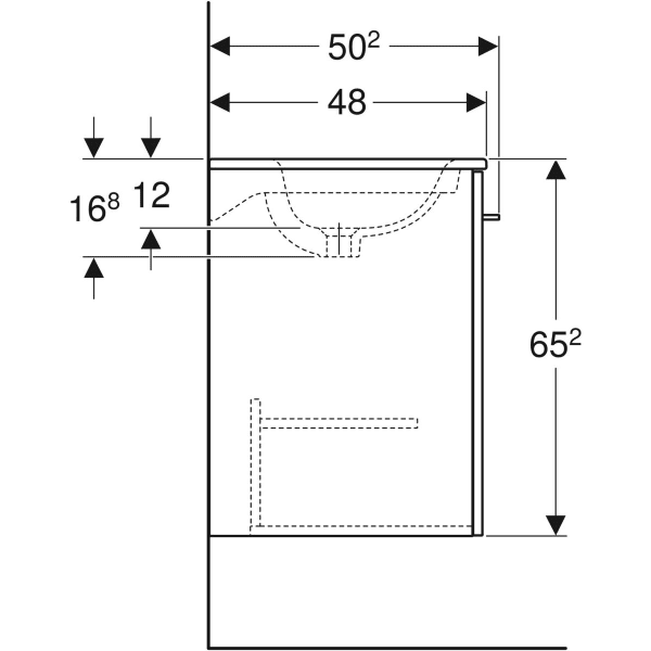 Geberit Selnova Square plonos konstrukcijos baldinio praustuvo rinkinys su apatine spintele, dviejų durų, 80cm, pasirenkama spalva 1 Geberit Selnova Square plonos konstrukcijos baldinio praustuvo rinkinys su apatine spintele, dviejų durų, 80cm, pasirenkama spalva 1