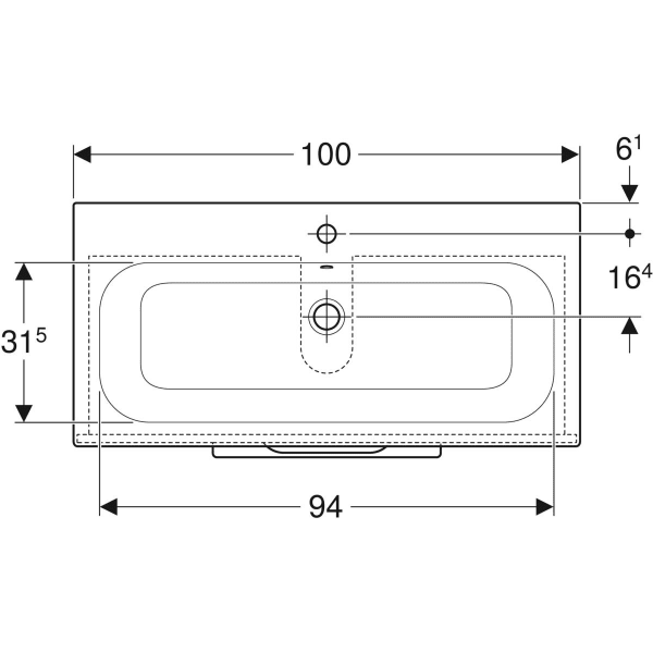 Geberit Selnova Square plonos konstrukcijos baldinio praustuvo rinkinys su apatine spintele, dviejų stalčių, 100cm, spalvų pasirinkimas 3 Geberit Selnova Square plonos konstrukcijos baldinio praustuvo rinkinys su apatine spintele, dviejų stalčių, 100cm, spalvų pasirinkimas 3