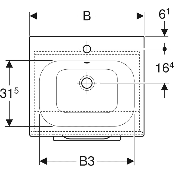 Geberit Selnova Square plonos konstrukcijos baldinis praustuvas, su apatine spintele, vienos durys, 55cm, pasirenkama spalva 3 Geberit Selnova Square plonos konstrukcijos baldinis praustuvas, su apatine spintele, vienos durys, 55cm, pasirenkama spalva 3