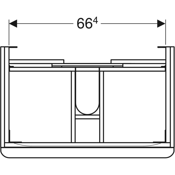 Geberit Smyle spintelė praustuvui, stačiakampio formos, su dviem stalčiais, 75cm plotis 3 Geberit Smyle spintelė praustuvui, stačiakampio formos, su dviem stalčiais, 75cm plotis 3